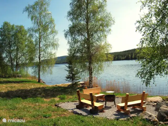 Cabane Luxueuse Avec Sauna et vue | Suède, Jämtland, Gällö - maison de vacances Le foyer au bord du lac