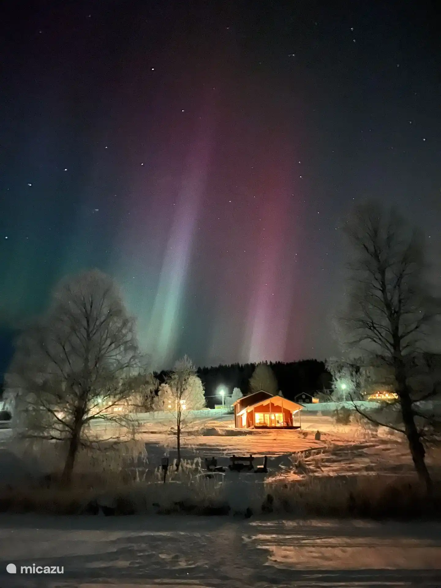 Auroras boreales sobre el Stuga