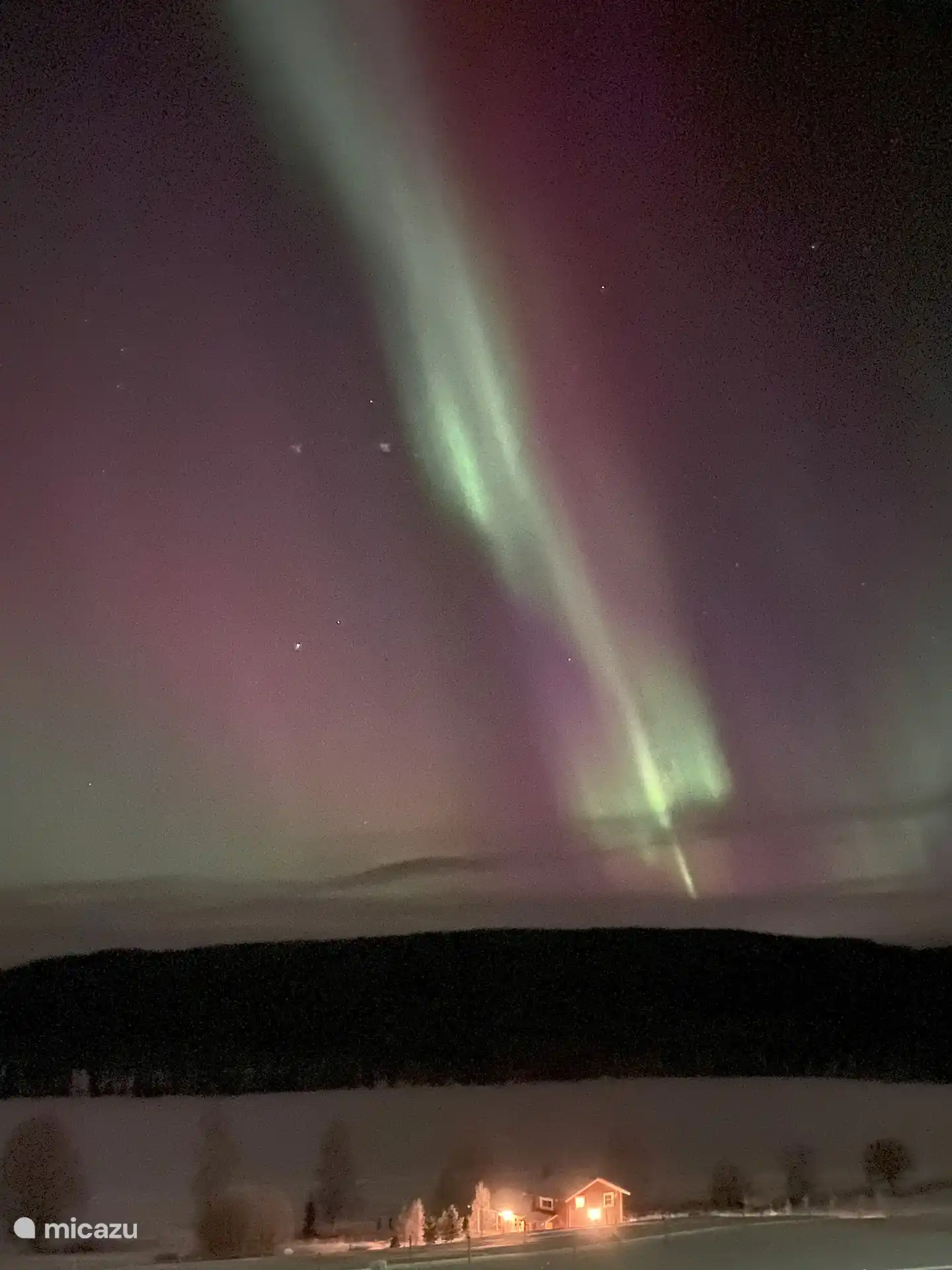 Auroras boreales sobre el Stuga