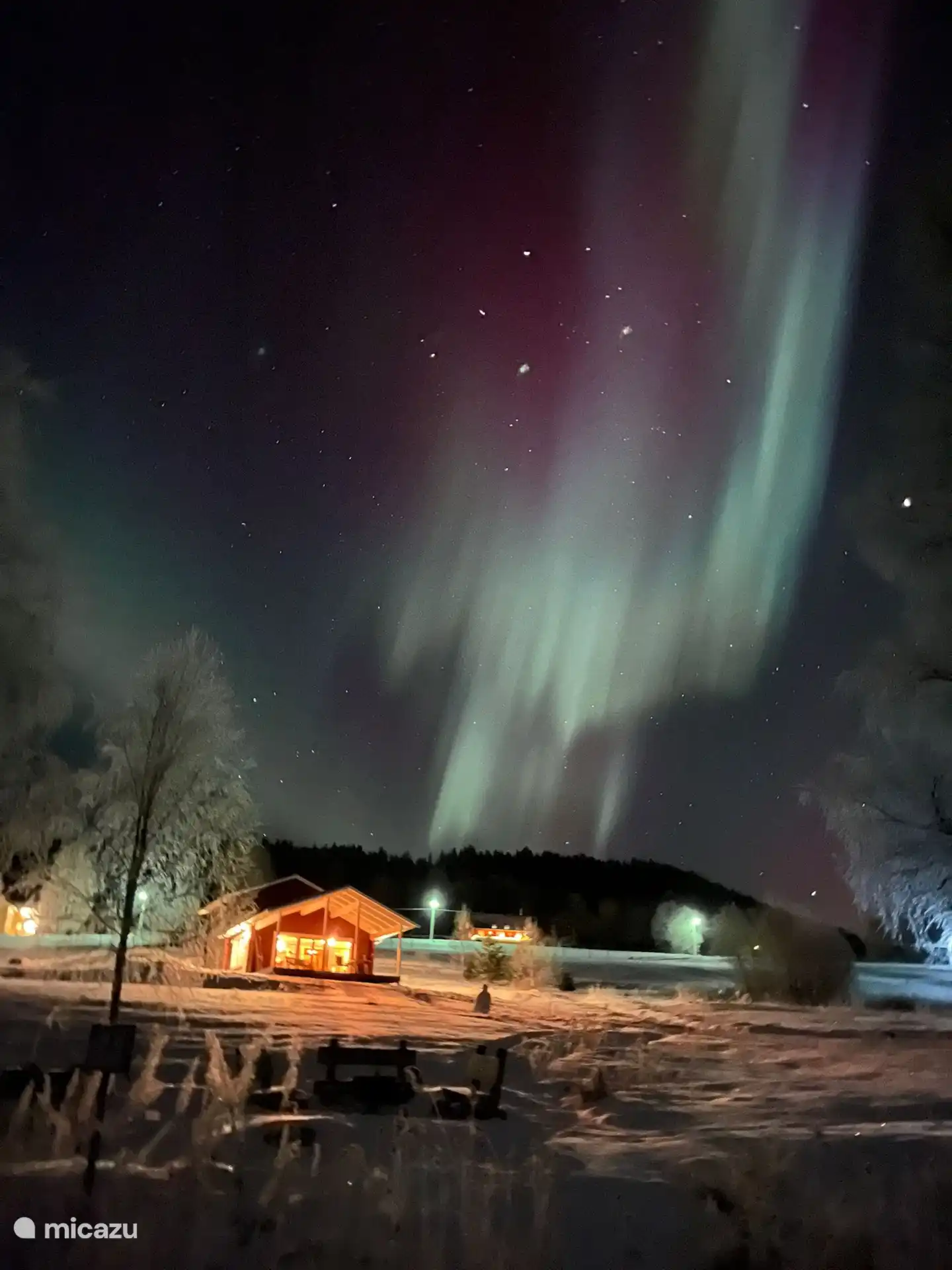 Auroras boreales sobre el Stuga