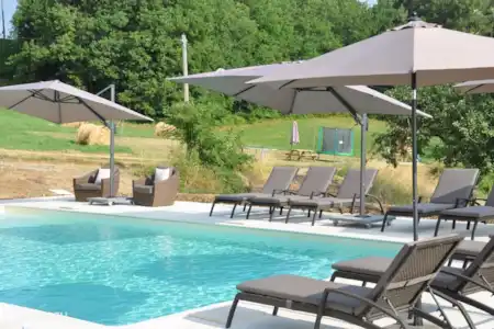 Vakantiehuis Frankrijk, Aquitaine, Sergeac - vakantiehuis Les Mesanges Zwembad 12 x 6