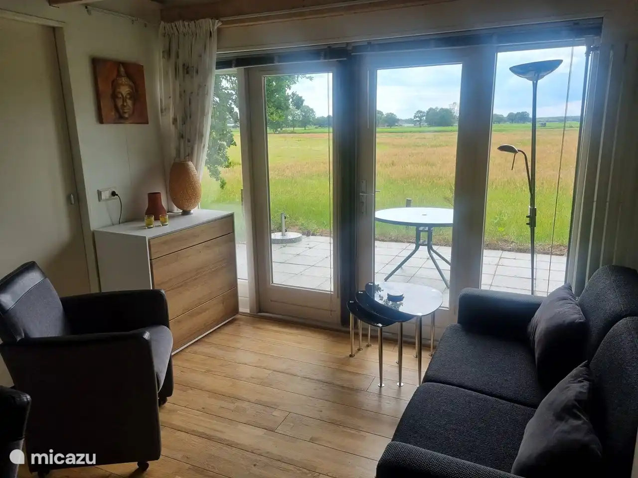 Der Blick aus dem Wohnzimmer.