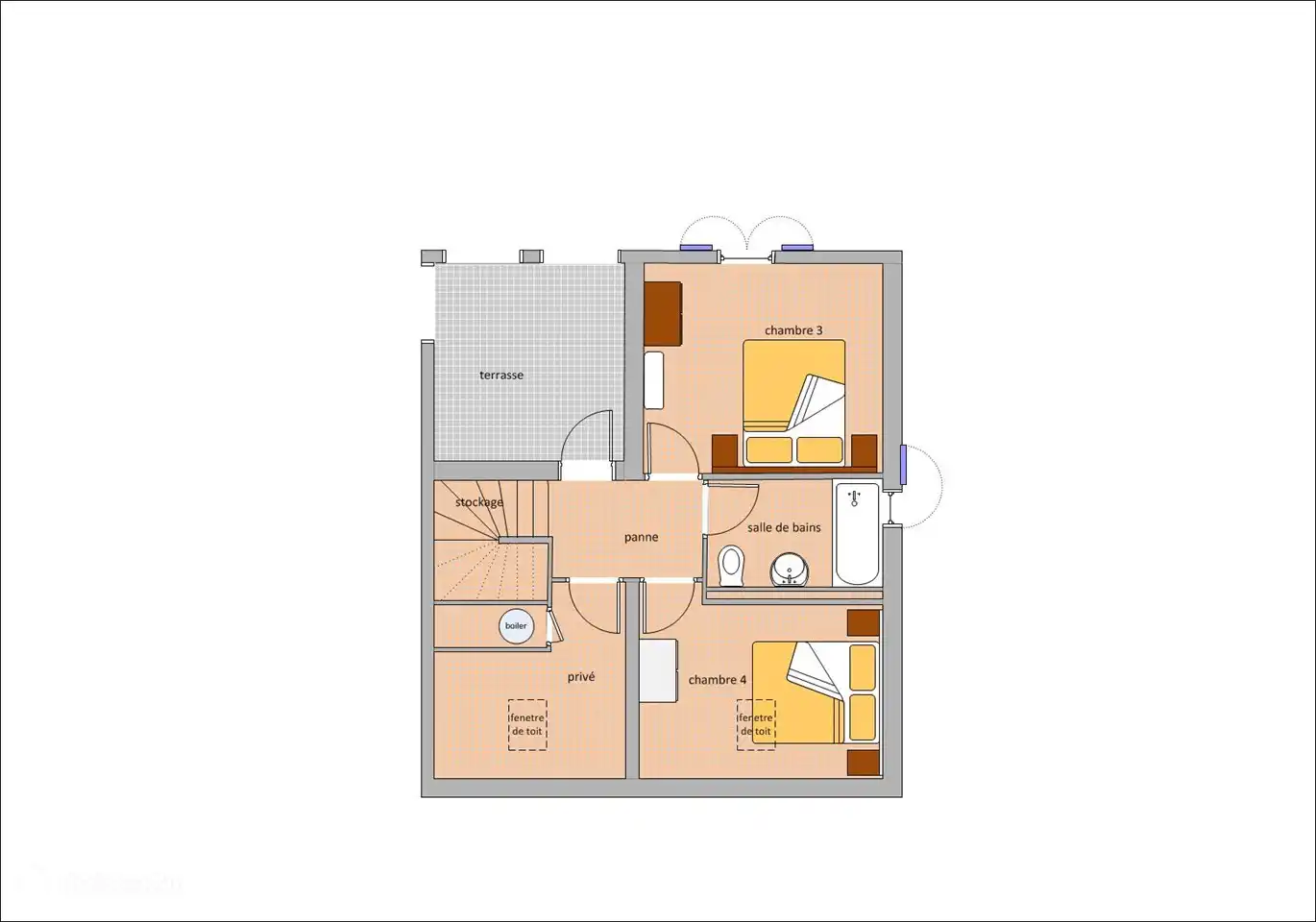 Plan d'étage Villa Avallon