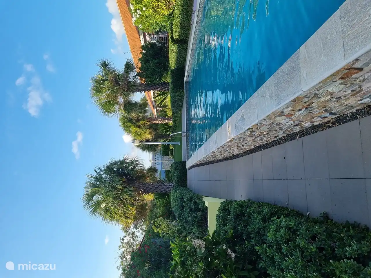 Piscina frente a la casa