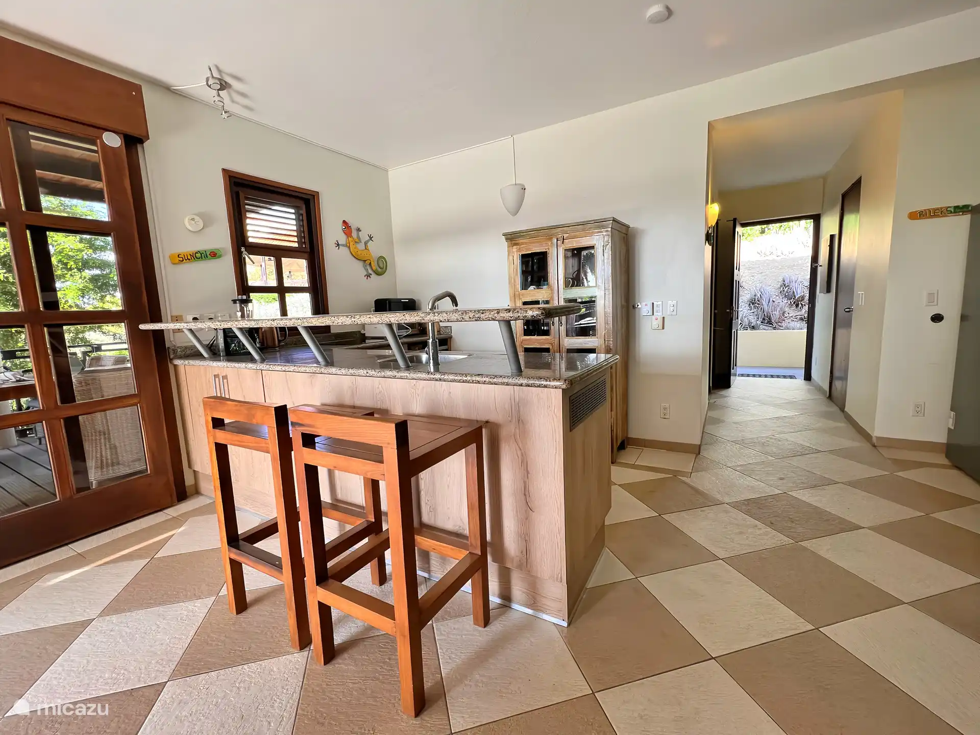 Fully equipped open kitchen