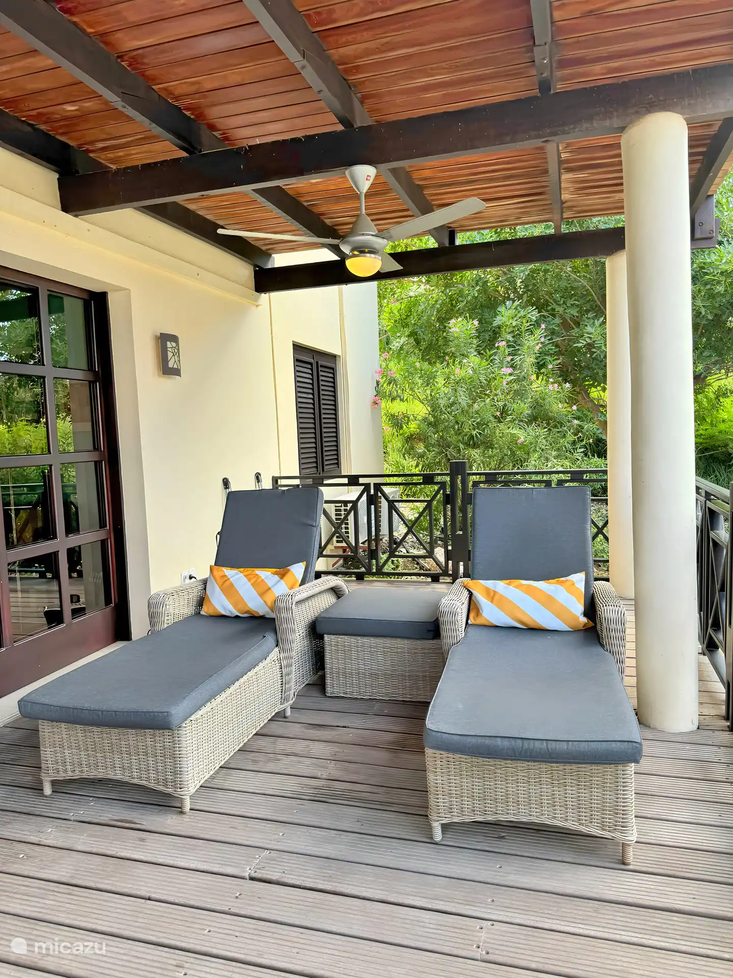 Relaxing on the porch