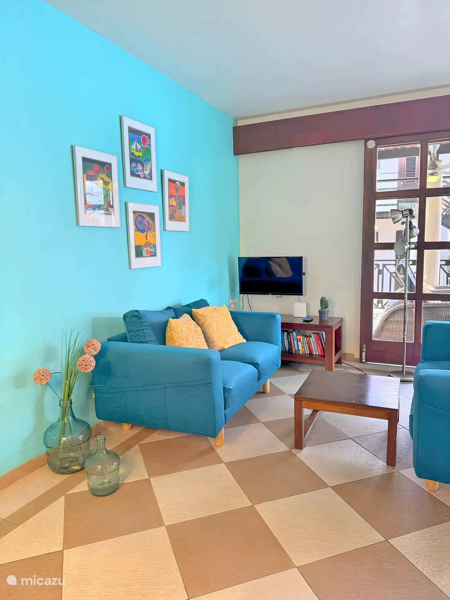 Living room and open kitchen