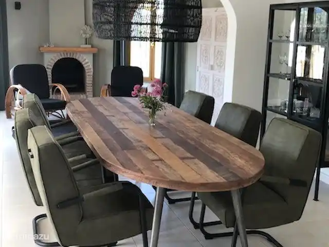 Casa Tranquila huren in Spanje, Costa Blanca, Lliber - villa Eetkamer en in het verlengde de serre met open haard.