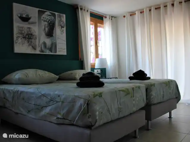 Casa Tranquila huren in Spanje, Costa Blanca, Lliber - villa Slaapkamer met twee éénpersoons bedden. Kunnen ook opgemaakt worden als tweepersoons bed.