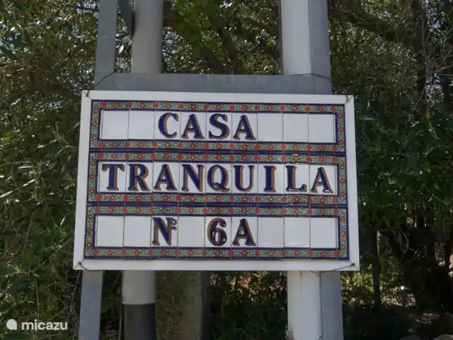 Casa Tranquila huren in Spanje, Costa Blanca, Lliber - villa Dit bord markeert de entree van ons perceel.