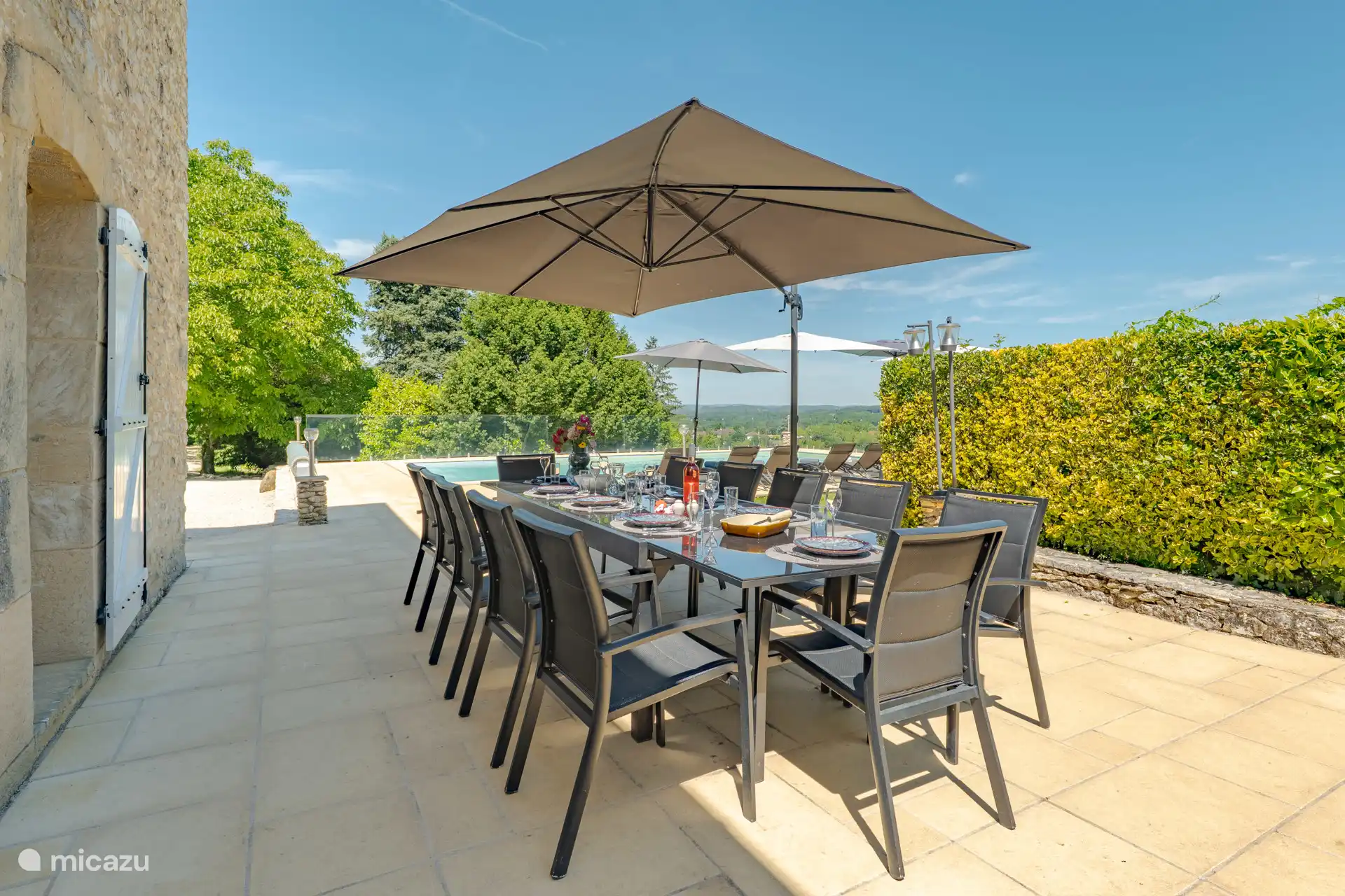 A terrace in the shade