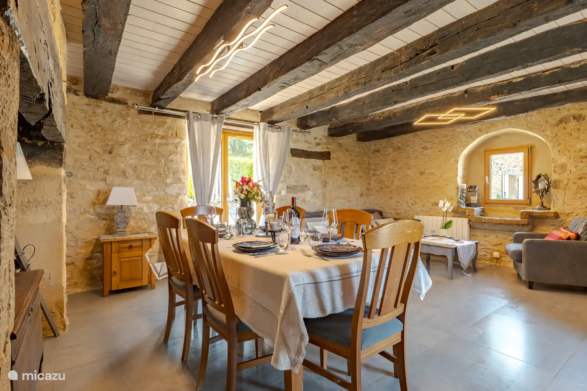 The dining area