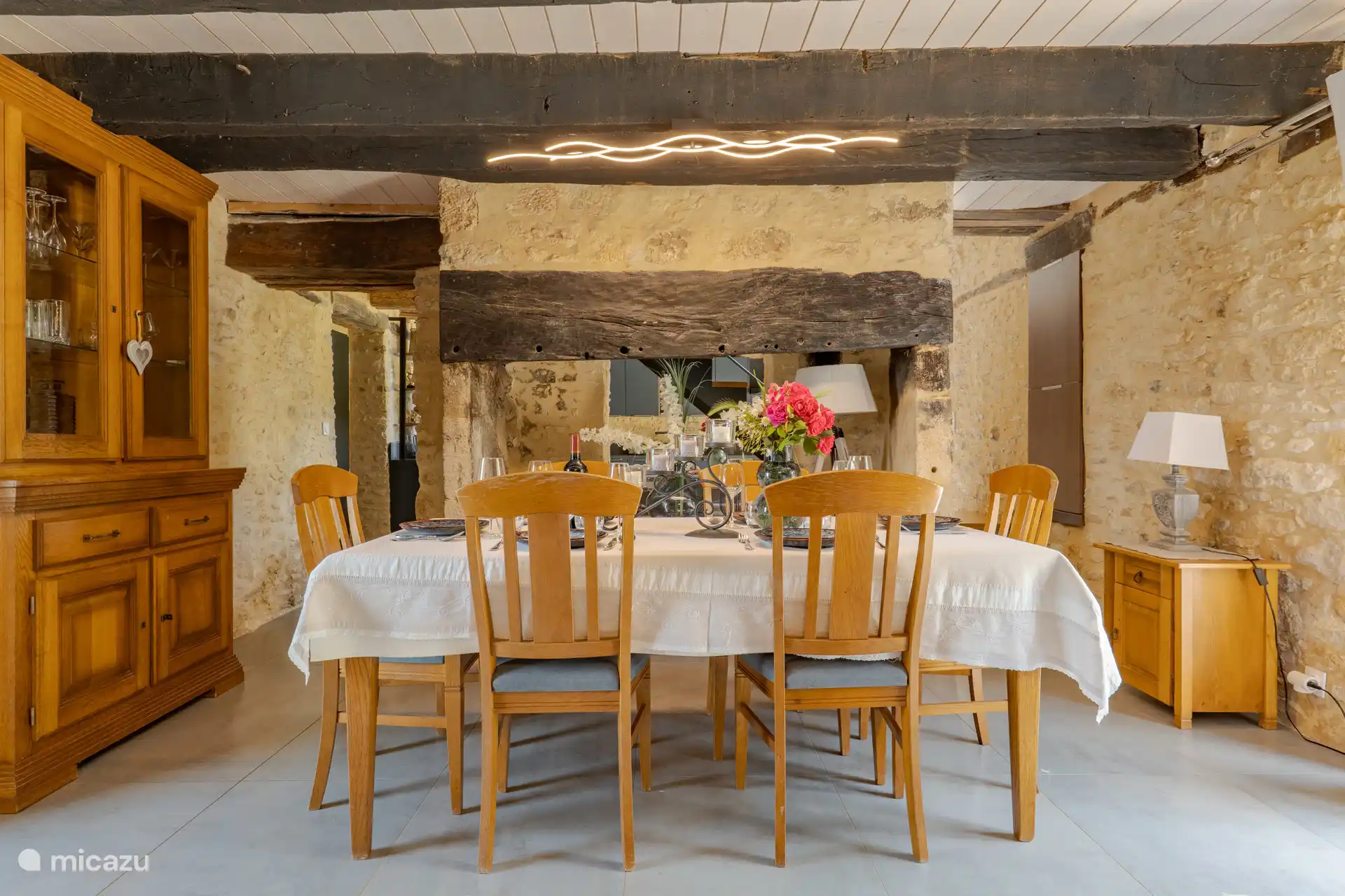 The dining area