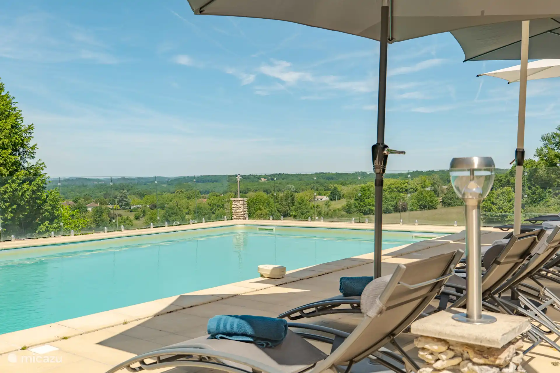 A swimming pool with a view