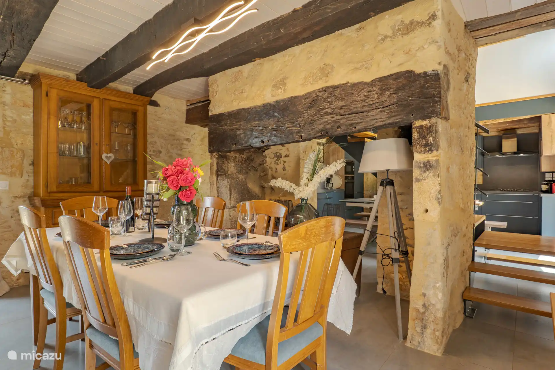 The dining area