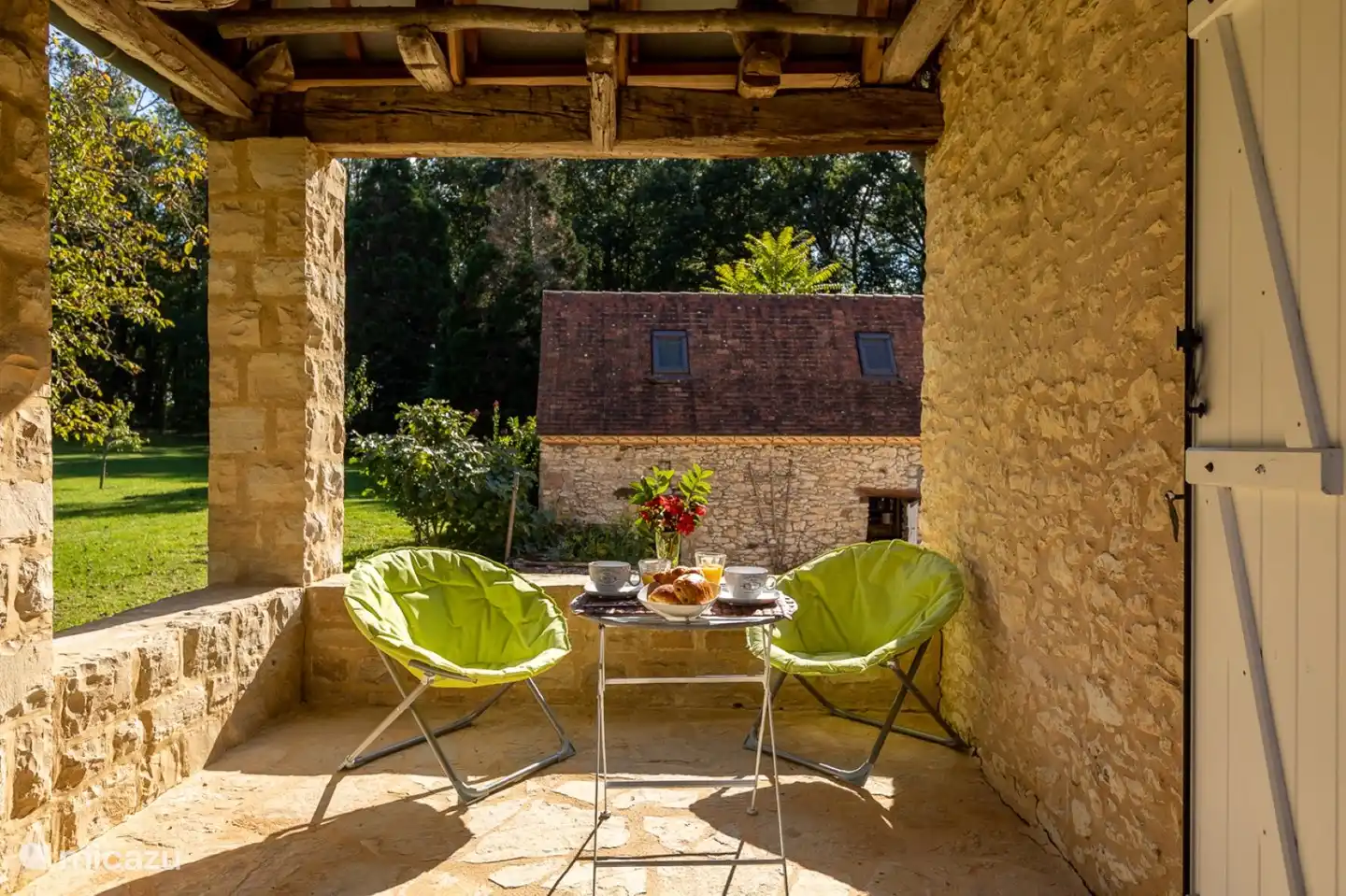 Sitzplatz auf Balkon
