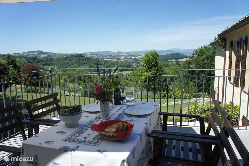 the terrace of the apartment