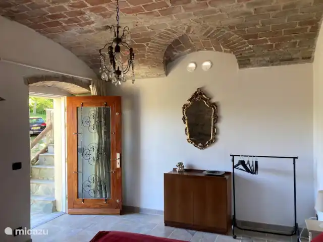 vakantiehuis huren in Italië, Piëmont, Orsara Bormida – Casacrox  slaapkamer 3 begane grond met gewelfplafond