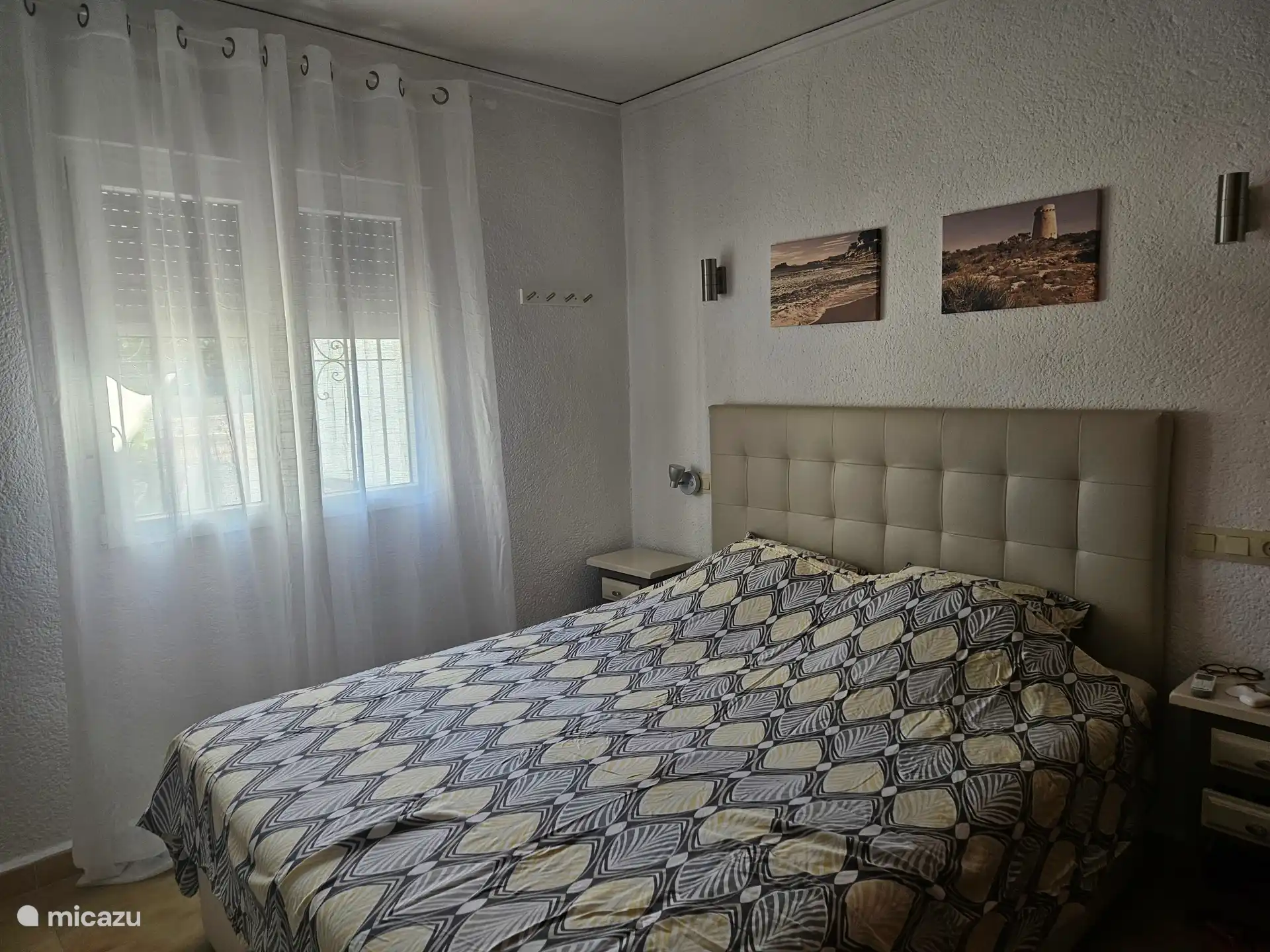 Master bedroom with a view of the Mediterranean Sea