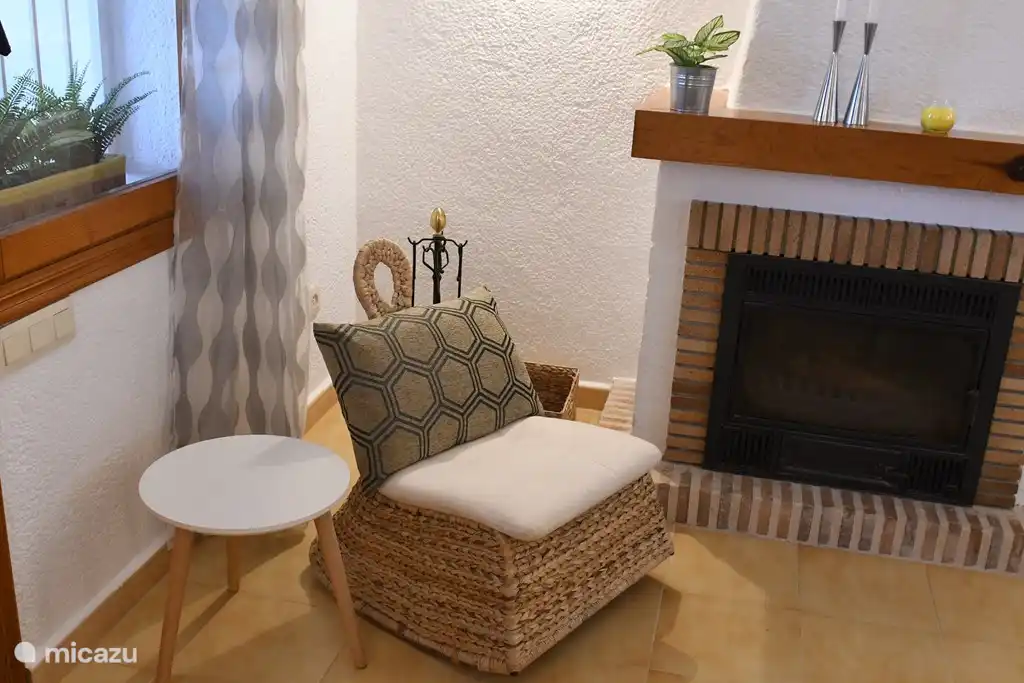 Corner by the fireplace