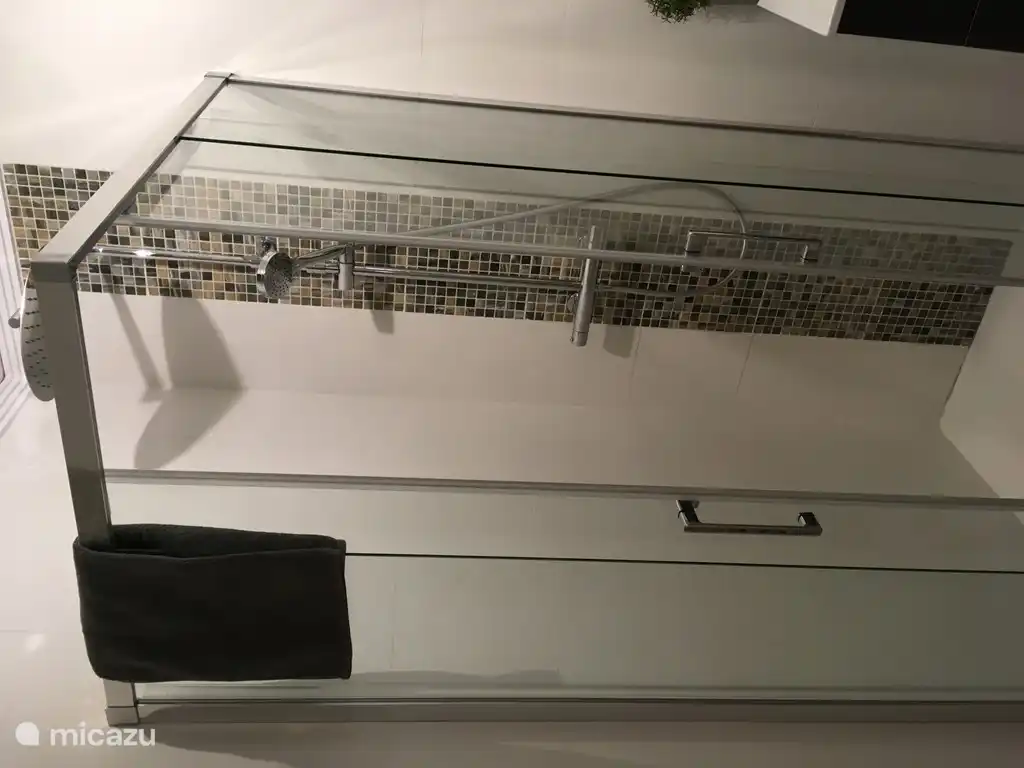 ........and a shower with rain sprinkler