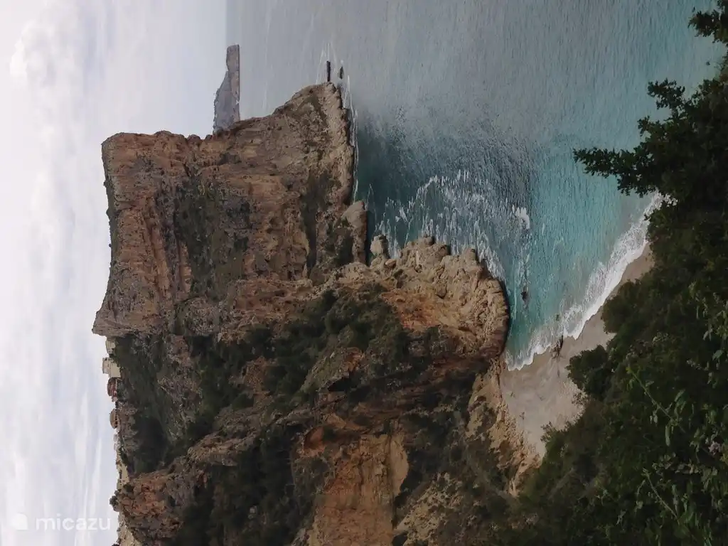 The hidden and pleasant, natural beach of Cala de Moraig about one kilometer from the house