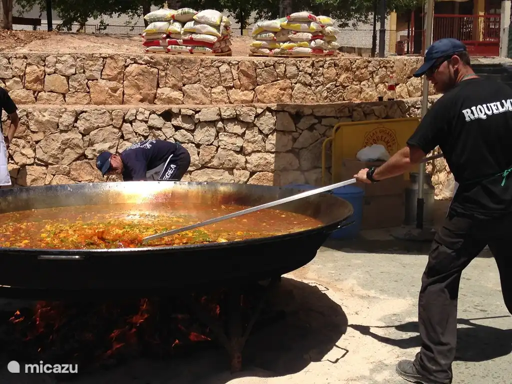 Paella gigante during one of the annual festivities in nearby Javea