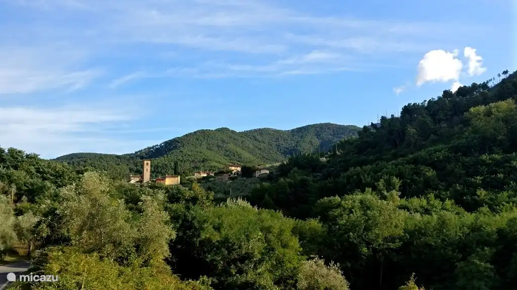 The village of Sant Andrea di Compito borders the Monte Pisano, the densely forested mountain area between Lucca and Pis