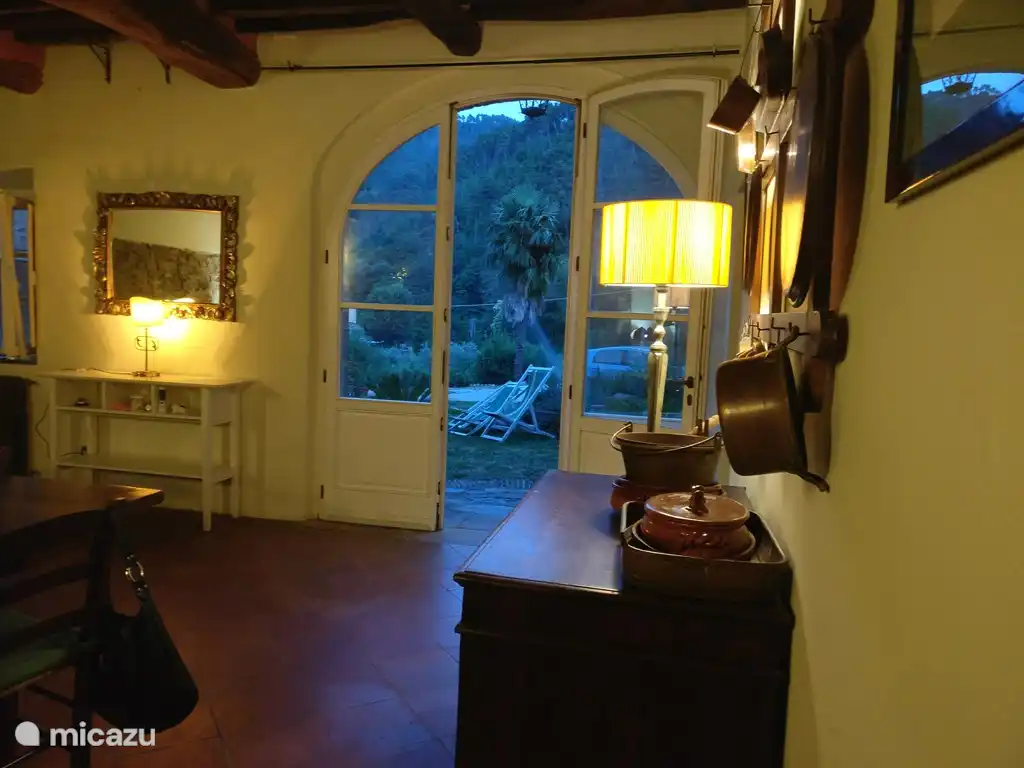 The dining room overlooking the garden