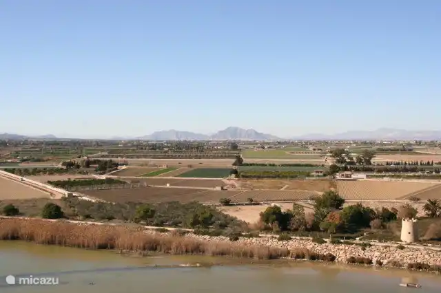 Auch auf der Rückseite haben Sie einen schönen Blick auf das Hinterland, die Berge und den Fluss Segura.