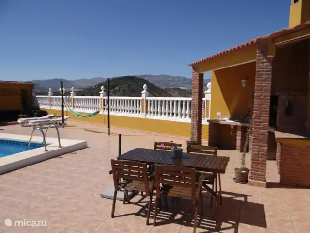 bed & breakfast huren in Spanje, Andalusië, Almogía – Kamer Chouffe bij B&B Casa Sarandy terras