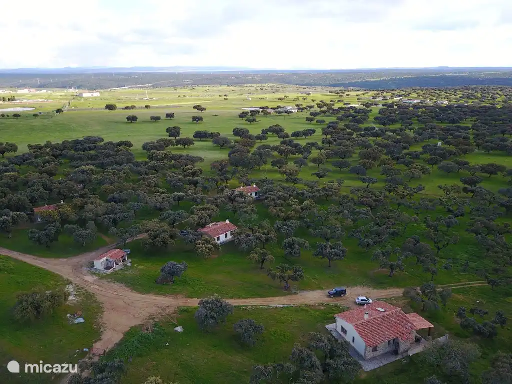 Finca Las Abubillas aus der Luft.
