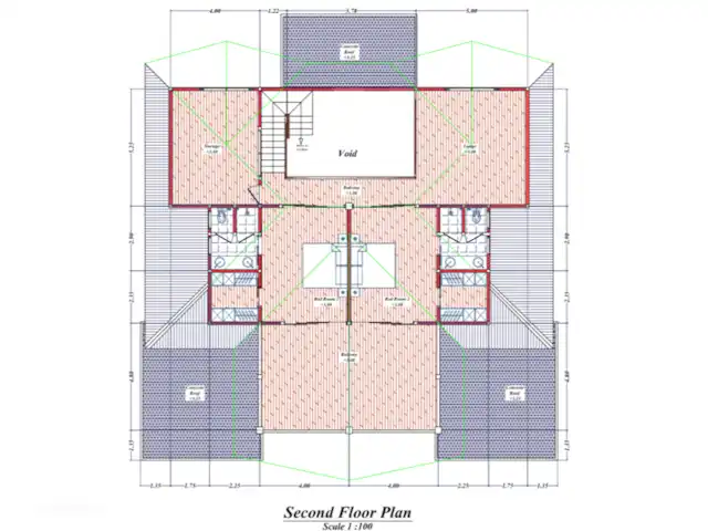 Villa Belvedere Bali en Indonesia, Bali, Lokapaksa - villa plano de planta 1er piso