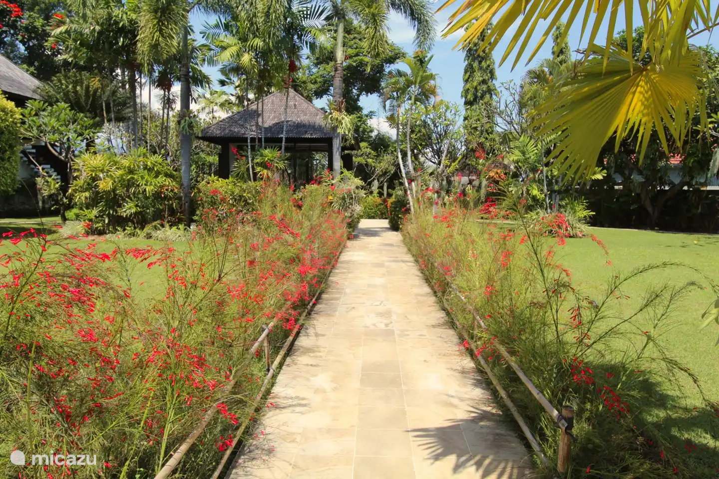 wunderschön angelegter Garten