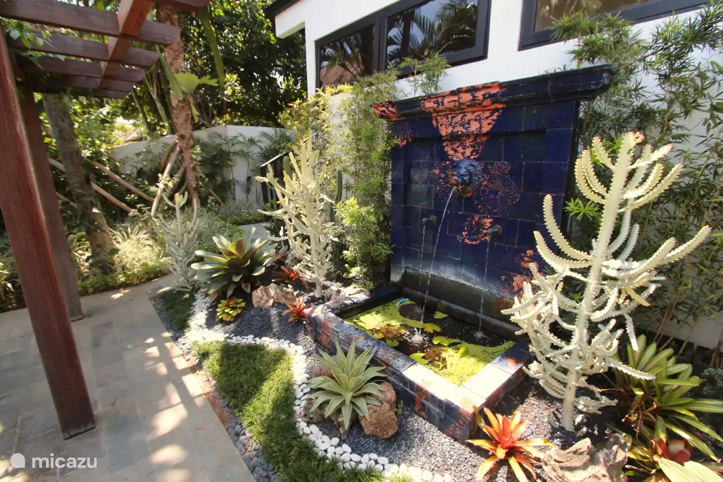 Garten in der Villa Belvedere, im Jahr 2022 sind viele Orchideen hinzugekommen und der Garten wurde ein wenig erneuert 