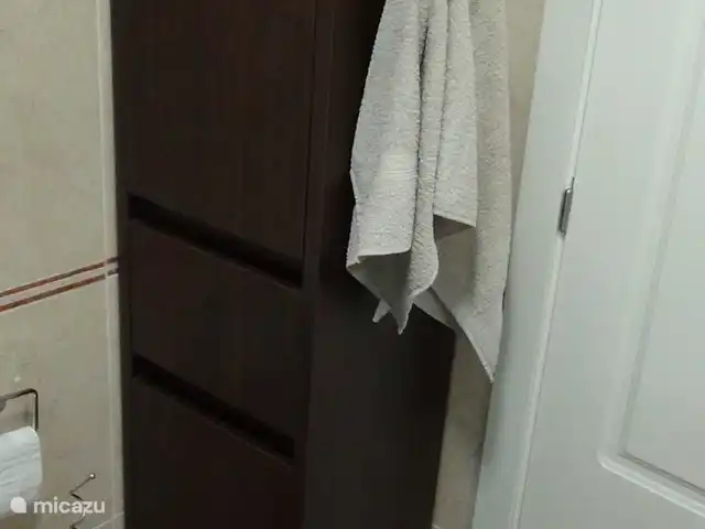 Location de Vacances Espagne, Costa Blanca, Torrevieja, maison mitoyenne - Altos de la Bahia Placard spacieux dans la salle de bain