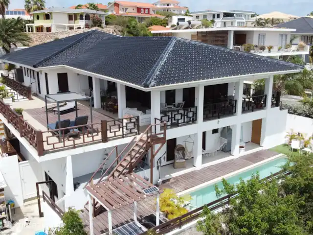 Villa mi Cuna Curacao en Curazao, Banda Arriba (este), Jan Thiel - villa foto dron Villa mi Cuna