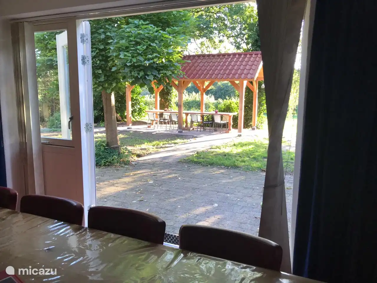 canopy from home through open doors