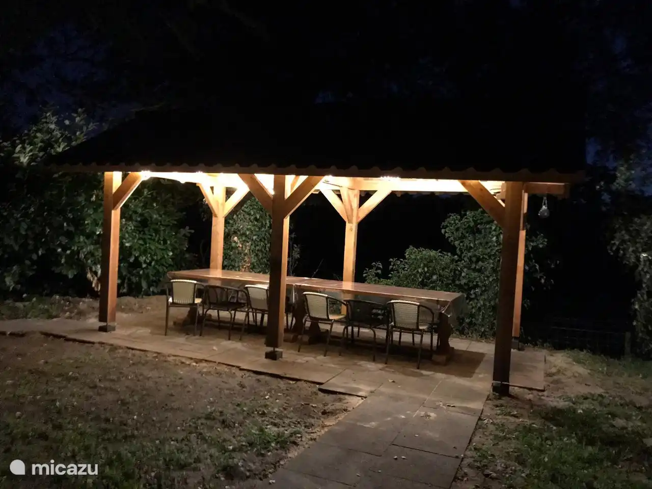 canopy in the evening