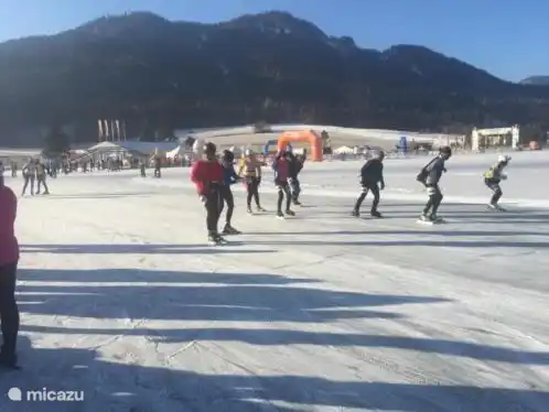 Ice skating on Weissensee