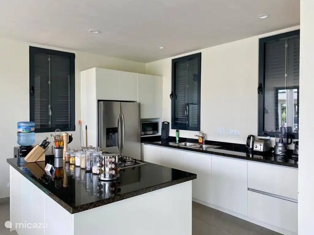 kitchen with all comforts, including dishwasher, oven, American fridge, freezer