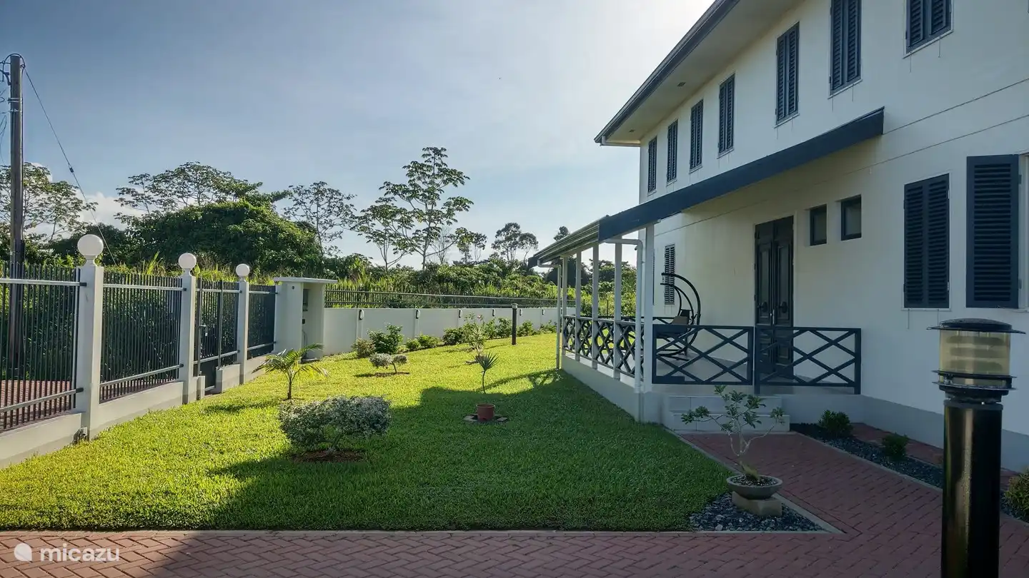 porch and front yard