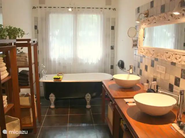 Villa Lou Jas | France, Var, Bagnols-en-Forêt - villa La salle de bain du bas avec douche pluie (non visible) et baignoire