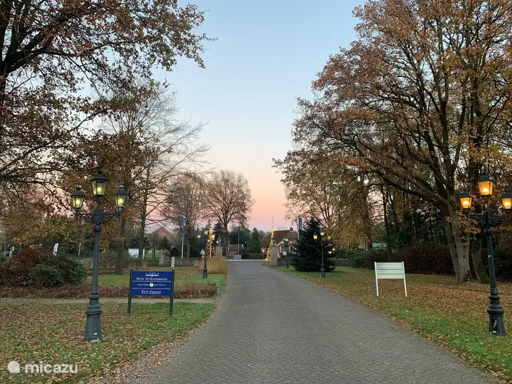 Arrival at villa park De Hunzebergen