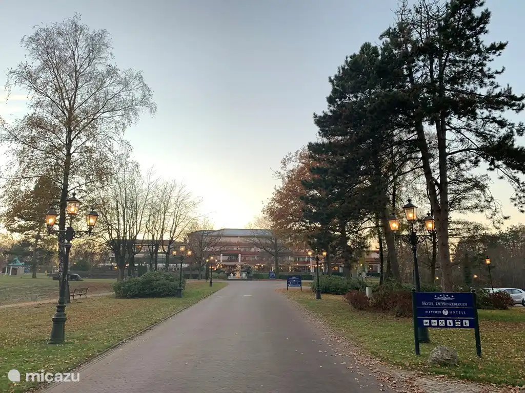 Arrival at villa park De Hunzebergen