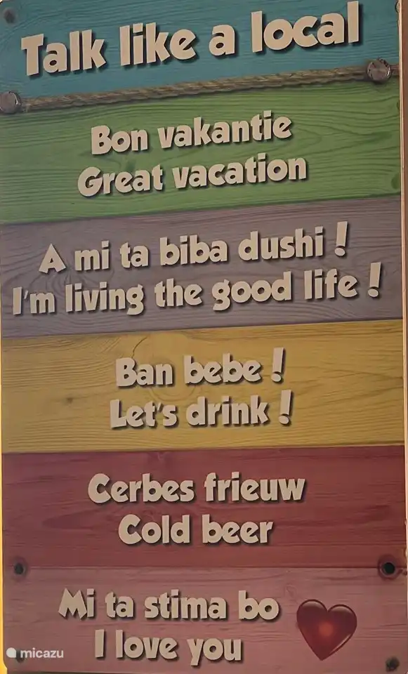 Auf Aruba wird viel Englisch und Holländisch gesprochen. Aber ein paar Worte Papiemento sind auch immer schön.