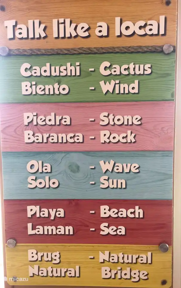 Auf Aruba wird viel Englisch und Holländisch gesprochen, aber ein paar Worte Papiemento sind auch immer schön.