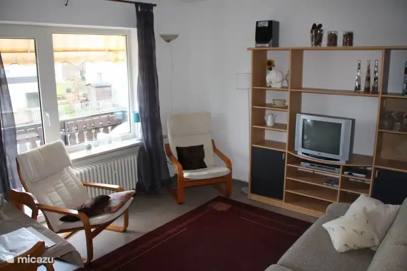 Salón con sofá cama acceso al balcón delantero