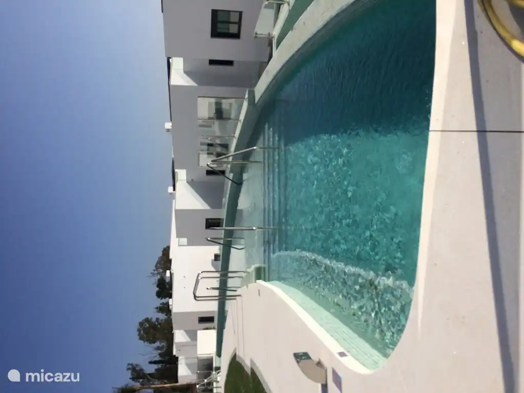 Piscine à débordement avec jacuzzi