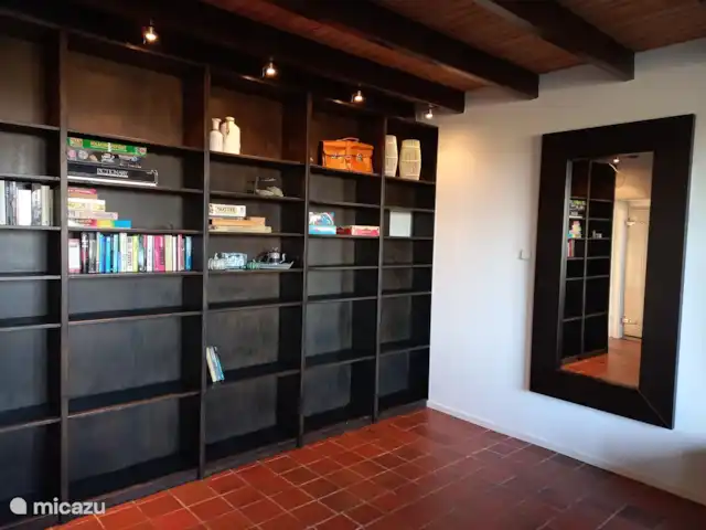 Casa de vacaciones 'La vieja escuela' en Países Bajos, Zelanda, IJzendijke - casa vacacional Librería en el salón
